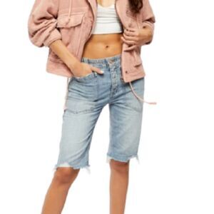 Free People High Hopes Rebel Rouser Cut-off Long Shorts Size 25